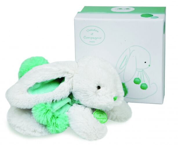  lapin pompon blanc vert amande 